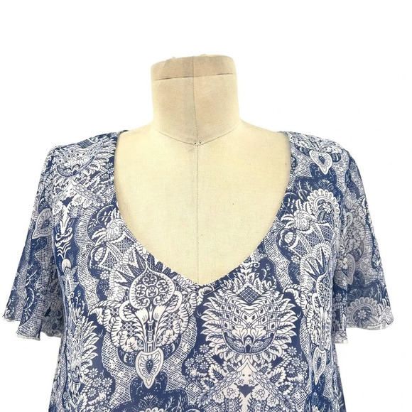 Show Me Your Mumu Kylie Babydoll Mini Dress‎ Teacup Blue White Size Small - Picture 3 of 10